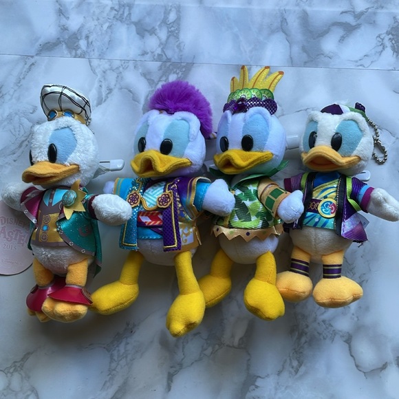 JAPAN Tokyo Disney Land / Disney Sea Donald duck plush keychain LOT - Picture 10 of 10